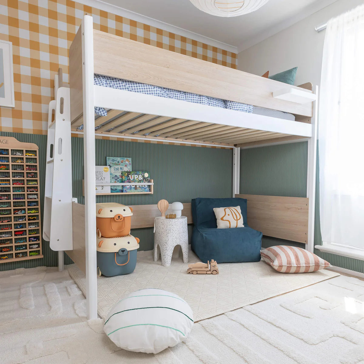 Natty King Single Loft Bed With Ladder