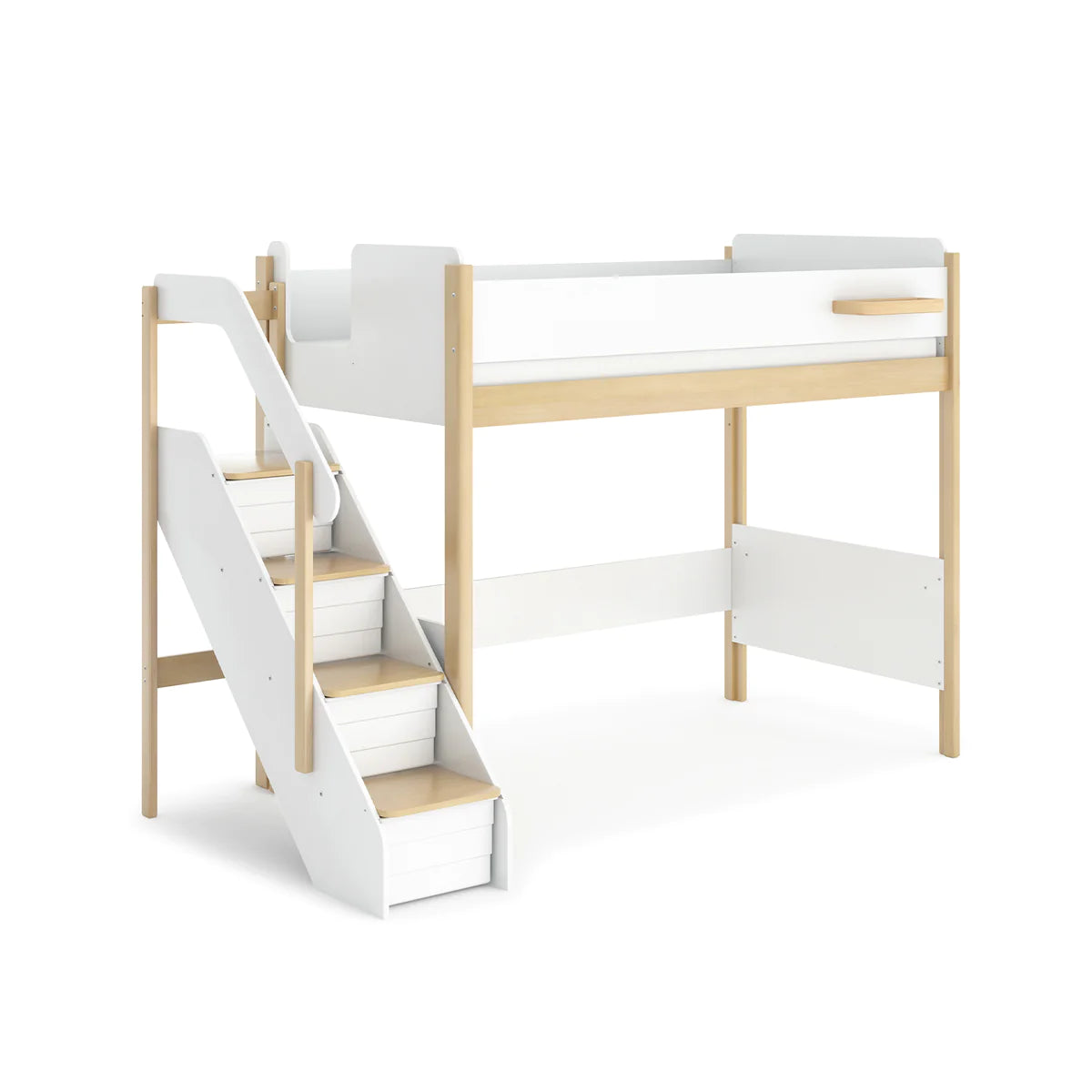 Natty King Single Loft Bed With Storage Staircase Suteki