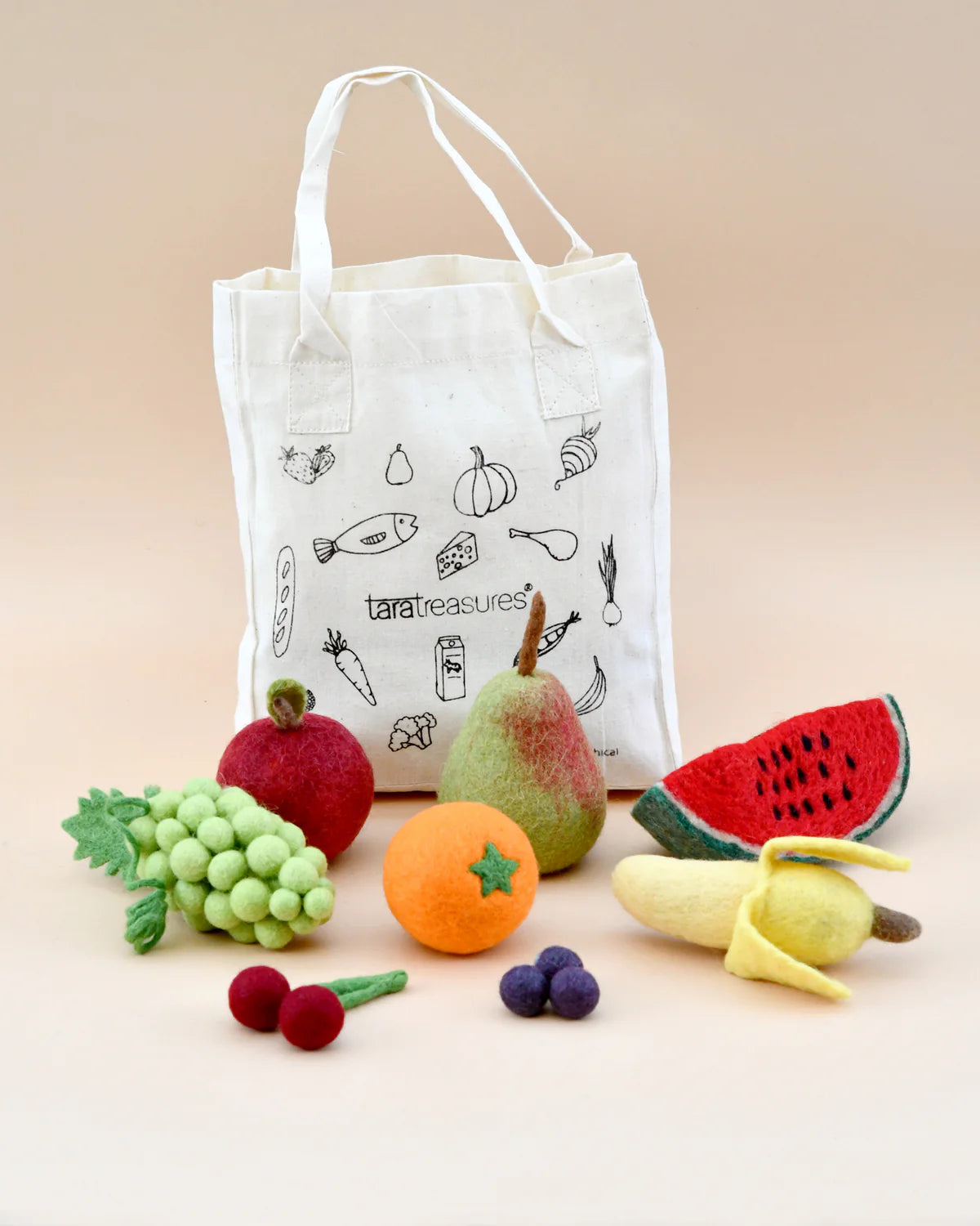 Tara Treasures Felt Food Groups Play Food - Fruits