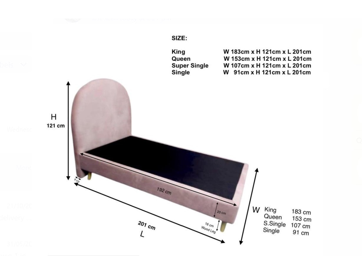 Alice Arched Upholstered Divan Bed
