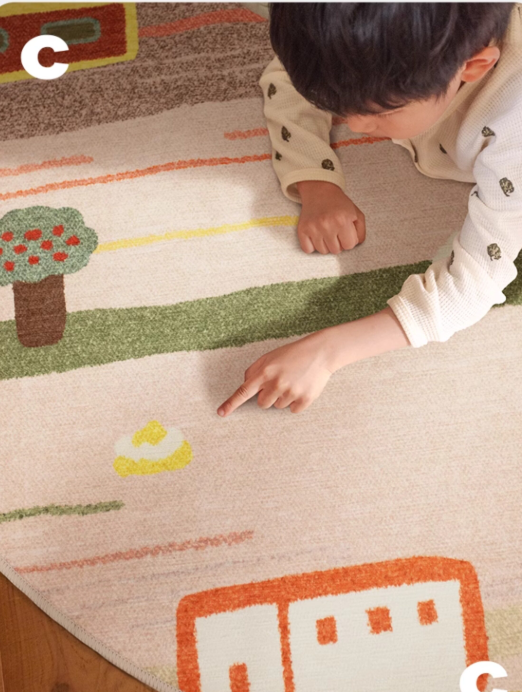 Explorer Paradise - Round Machine Washable Kids Rug