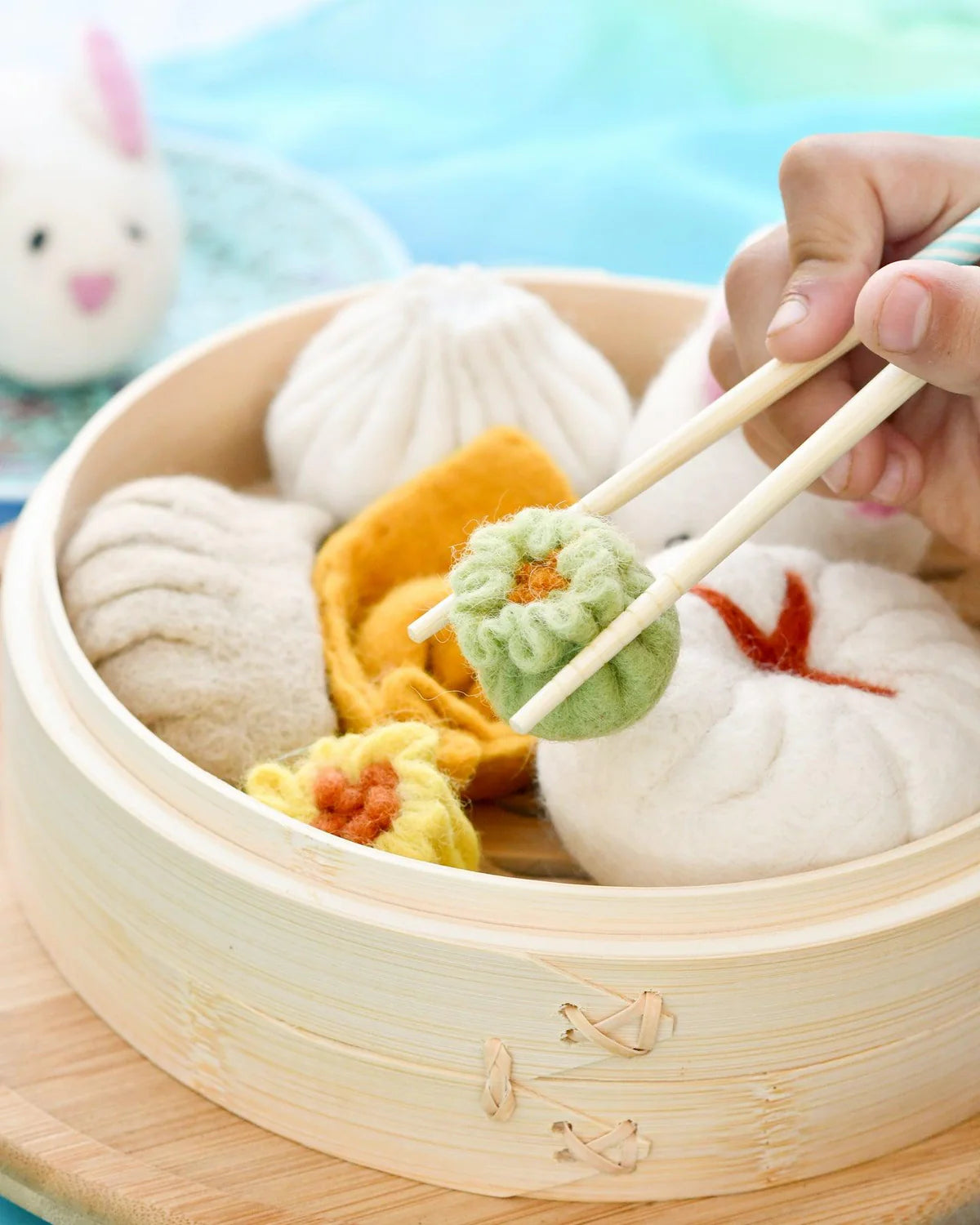 Tara Treasures Felt Dim Sum Yum Cha Play Food Set