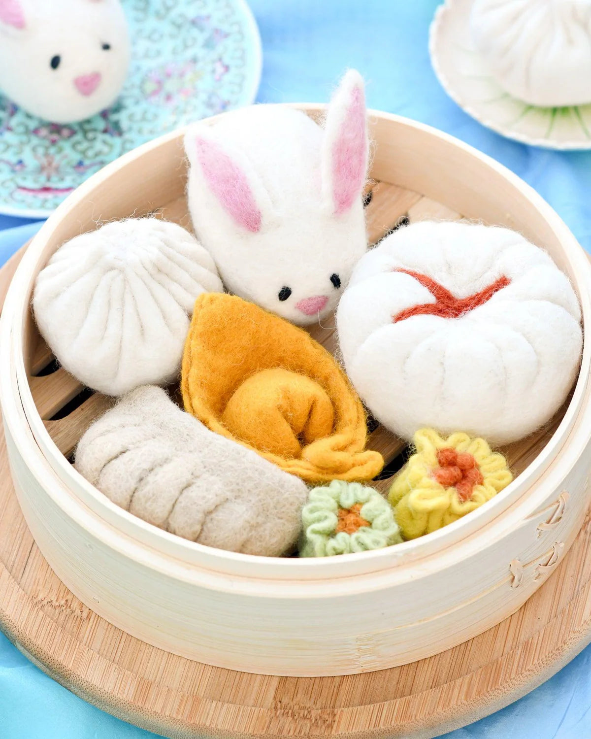 Tara Treasures Felt Dim Sum Yum Cha Play Food Set