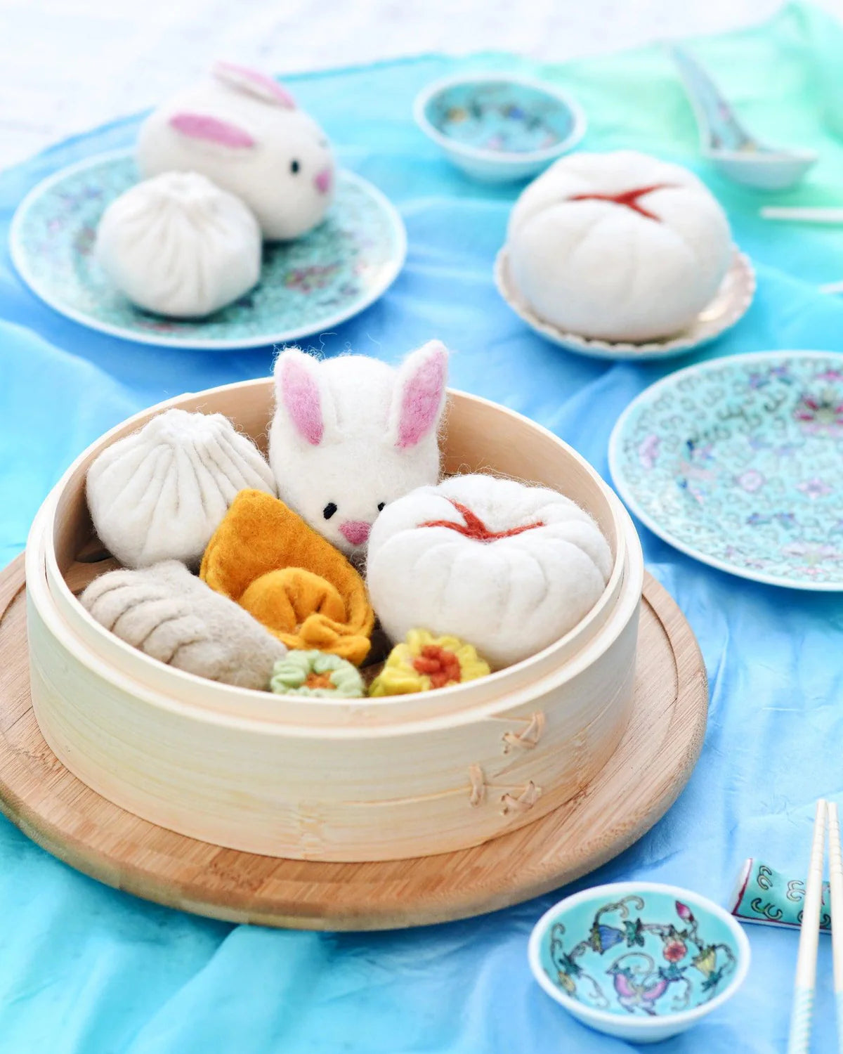 Tara Treasures Felt Dim Sum Yum Cha Play Food Set