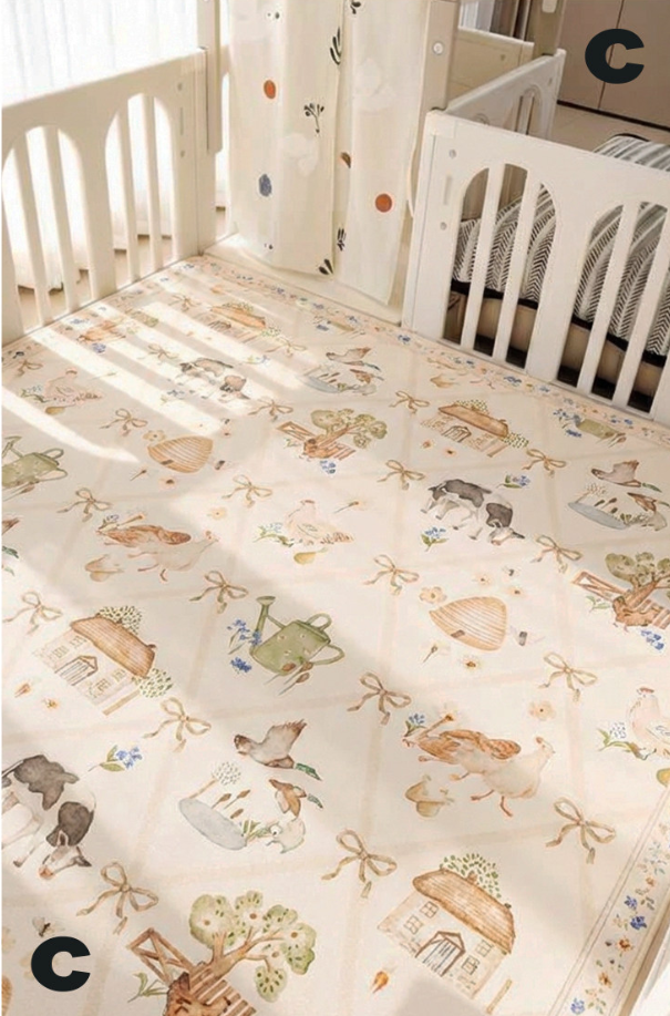 Party in the Farm Machine Washable Rug