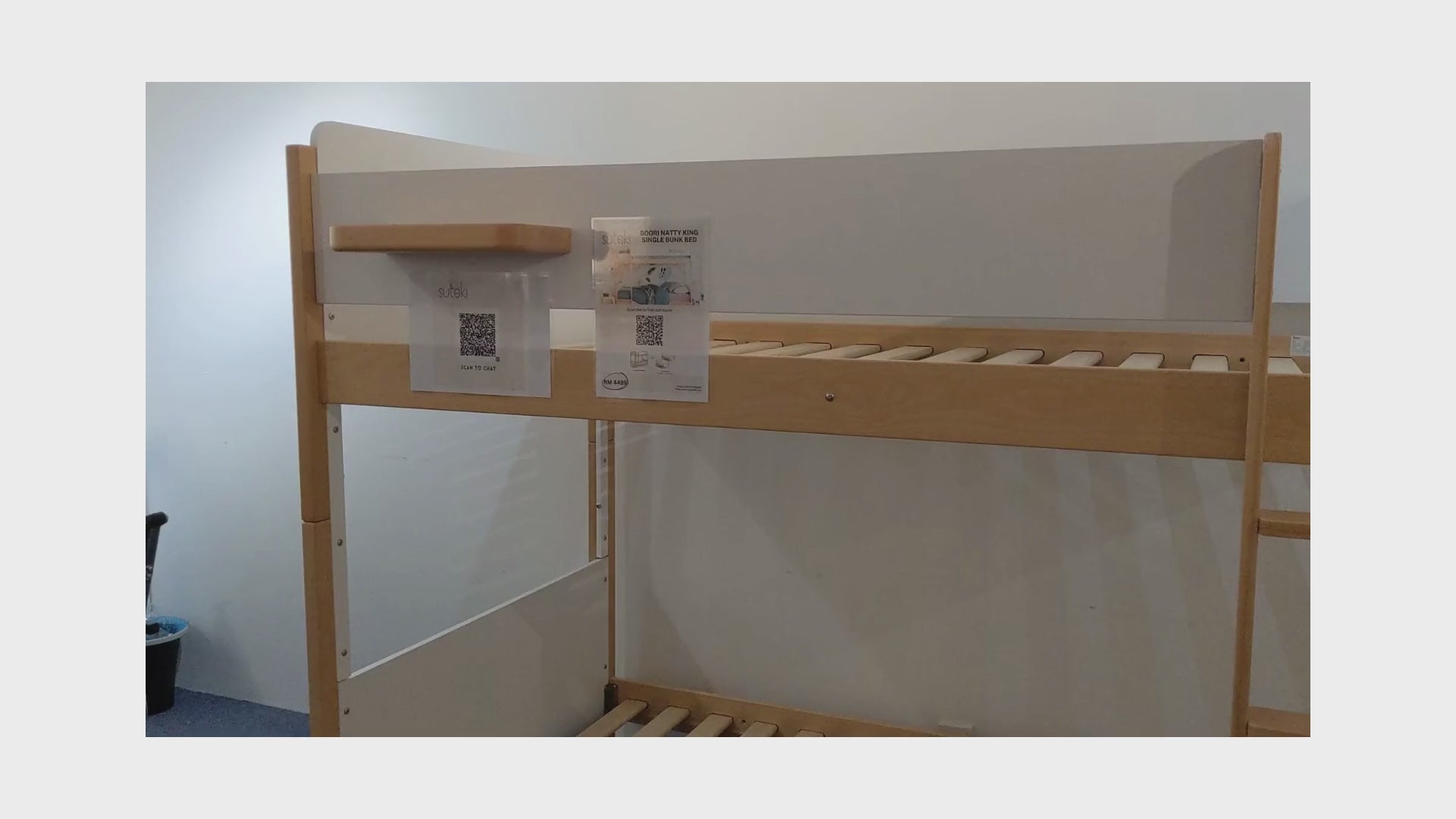 natty king single bunk bed video