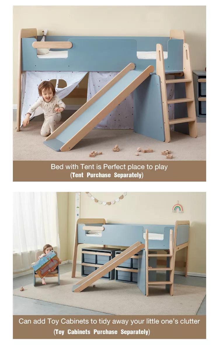 Blueberry & Almond, Kids Beds, Kids beds frames, kids single bed, space saving kids beds, double-decker bed, kids bed with slide Malaysia