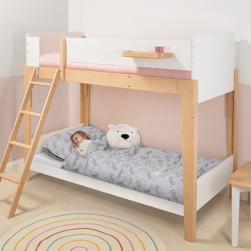 Barley White & Almond, Bunk Bed in KL, Kids Beds, Kids beds frames, kids single bed, space saving kids beds, double-decker bed, kids bunk bed Malaysia