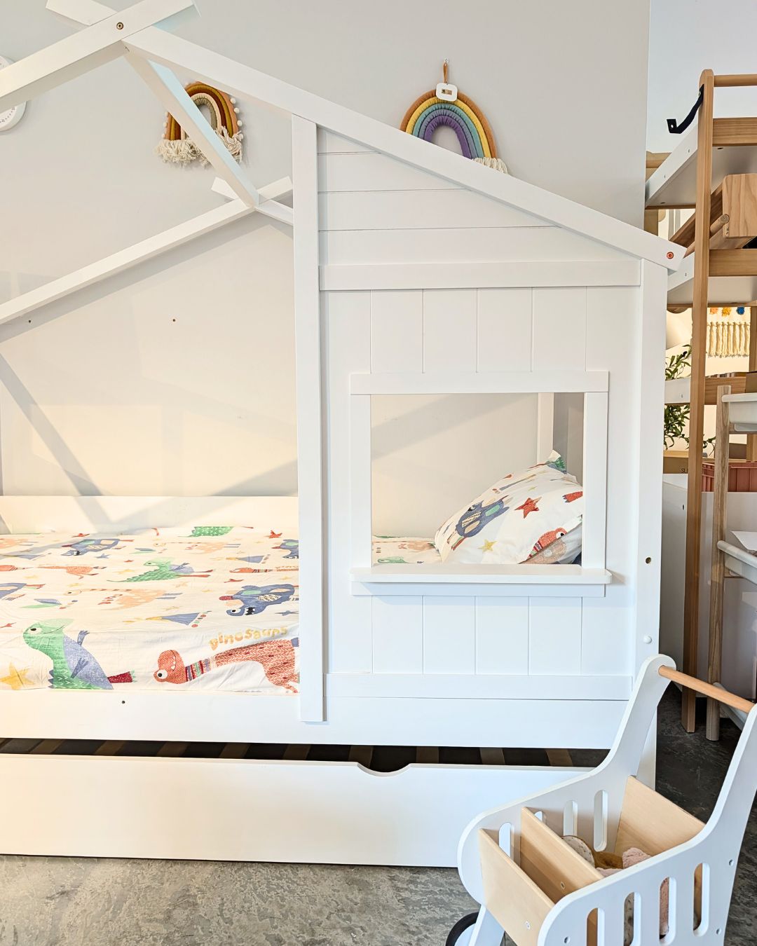 Neo Cottage Super Single Bed with Cabin