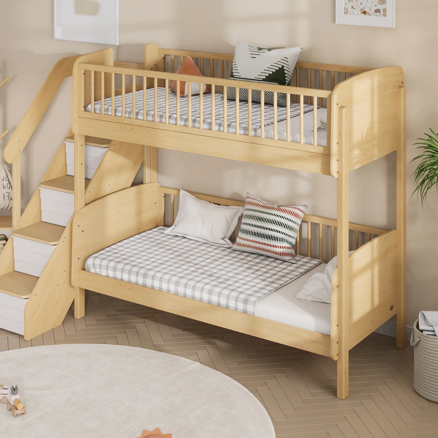 Matilda Single Bunk Bed With Storage Staircase