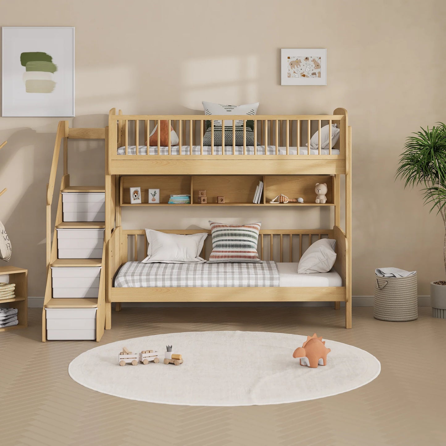 Matilda Single Bunk Bed With Storage Staircase
