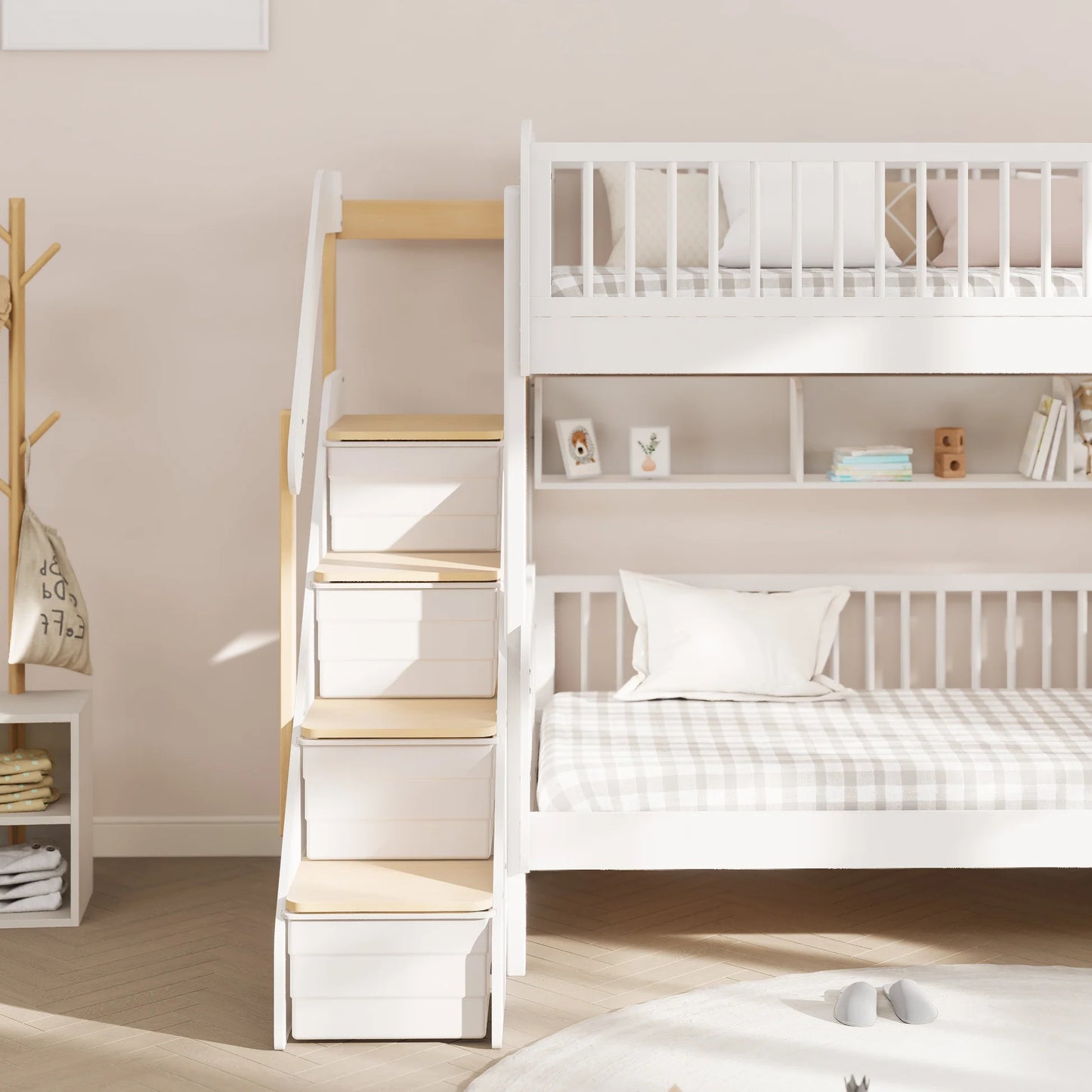 Matilda Single Bunk Bed With Storage Staircase