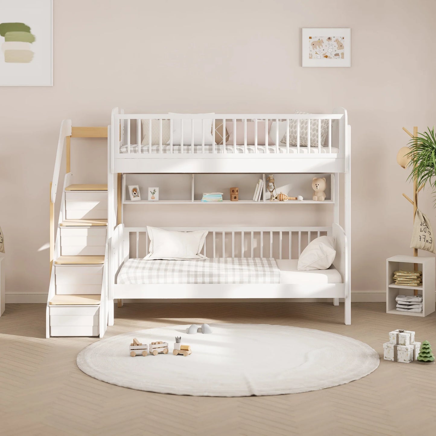 Matilda Single Bunk Bed With Storage Staircase