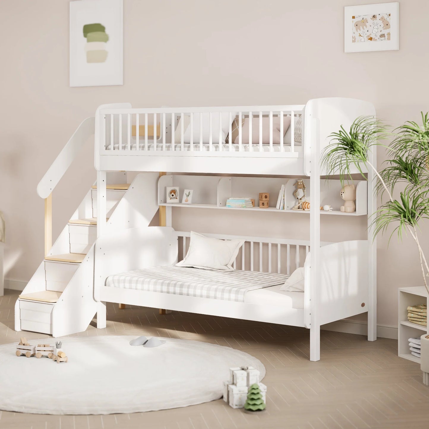 Matilda Single Bunk Bed With Storage Staircase