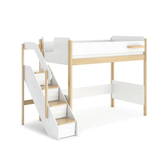 Natty King Single Loft Bed With Storage Staircase
