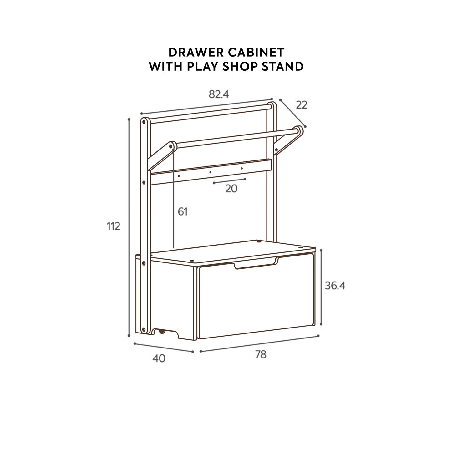 Pupupula Cube Montessori Drawer Cabinet