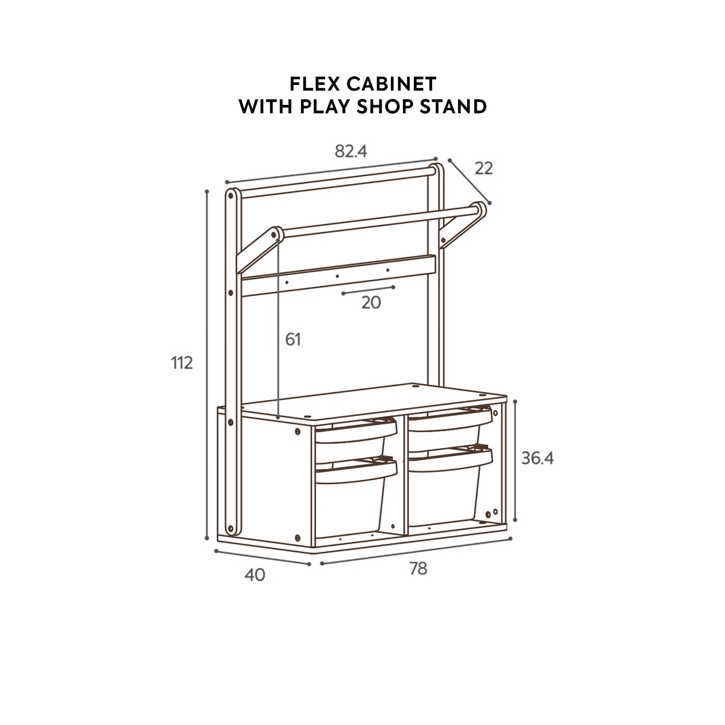 Pupupula Cube Montessori Flex Cabinet