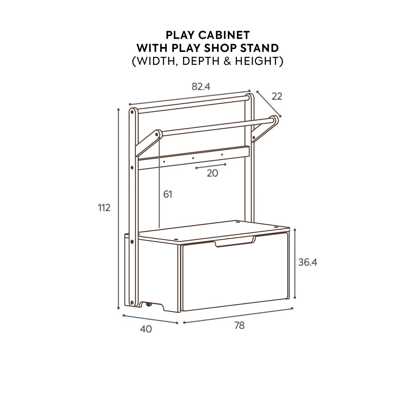 Pupupula Cube Montessori Play Cabinet