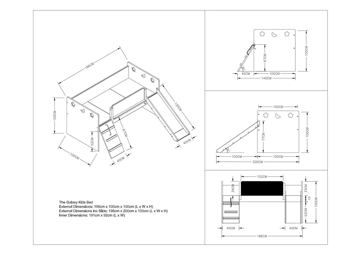 Galaxy Junior Loft Bed