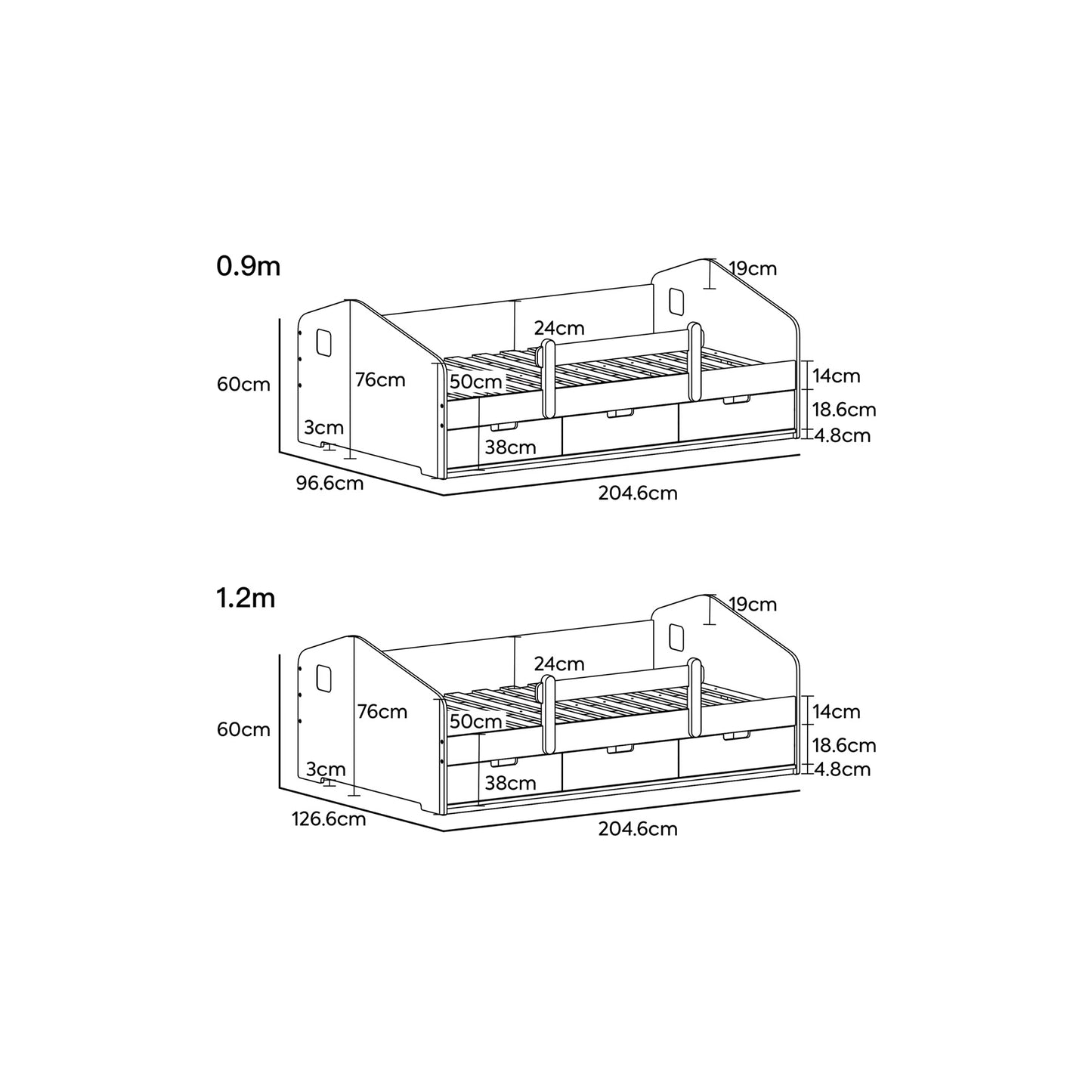 Pupupula Little House Storage Bed