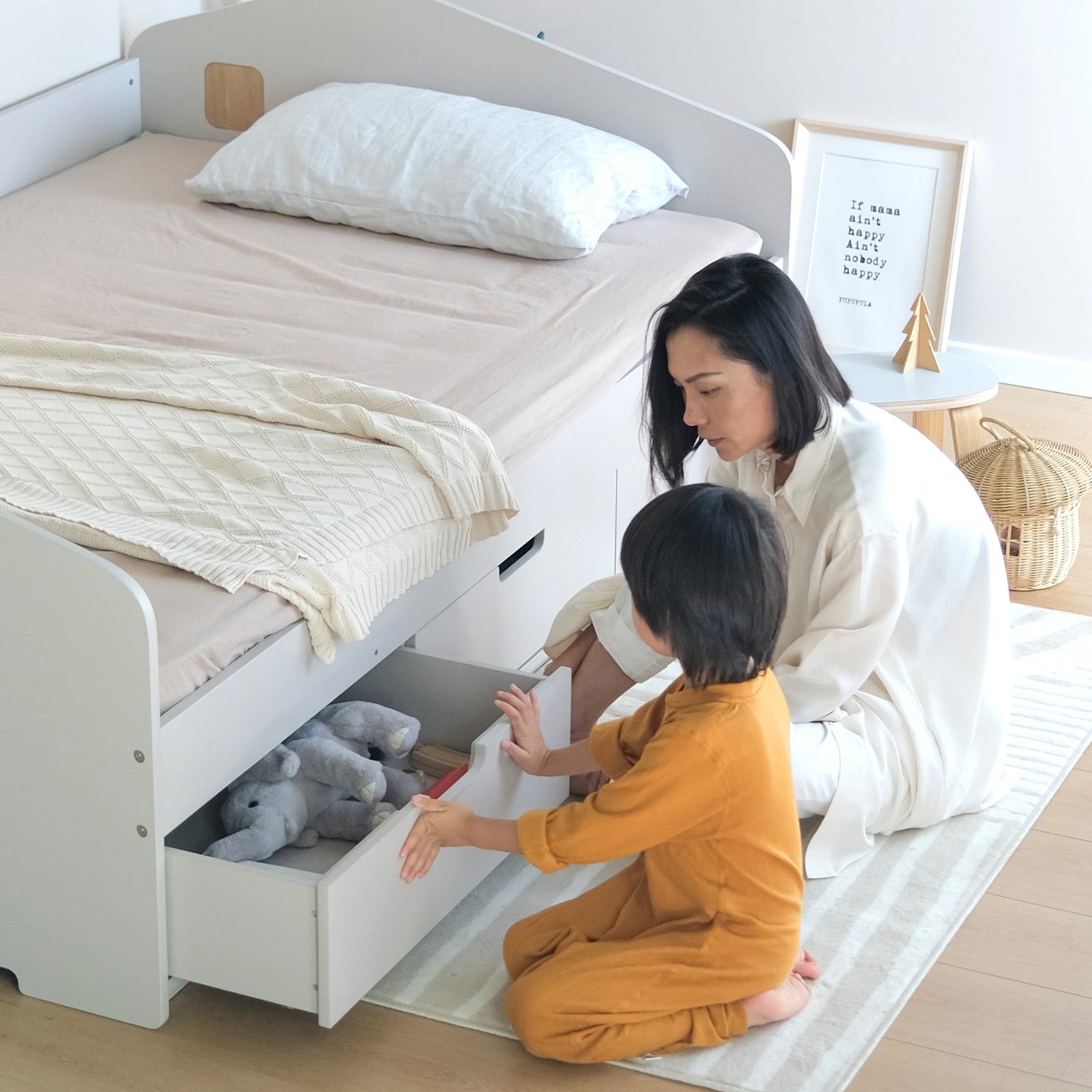 Pupupula Little House Storage Bed