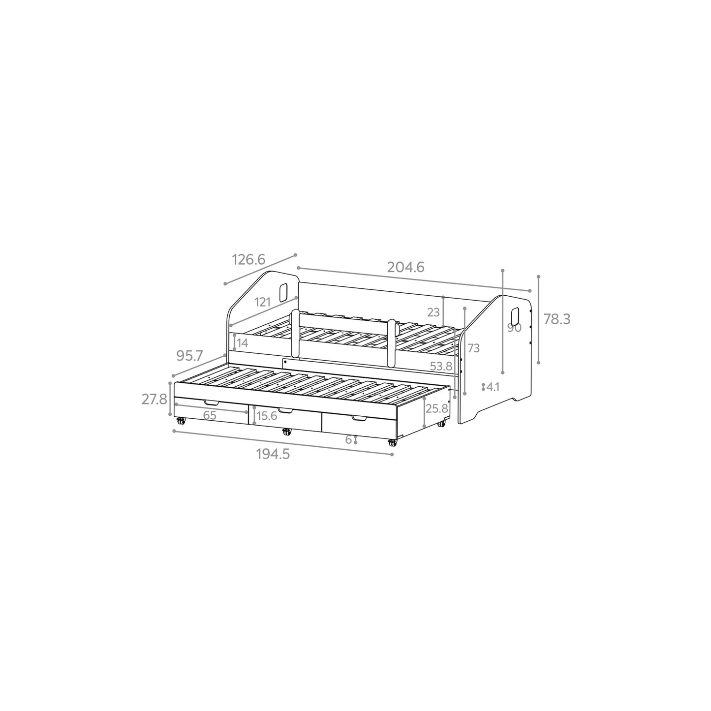 Pupupula Little House Trundle Bed