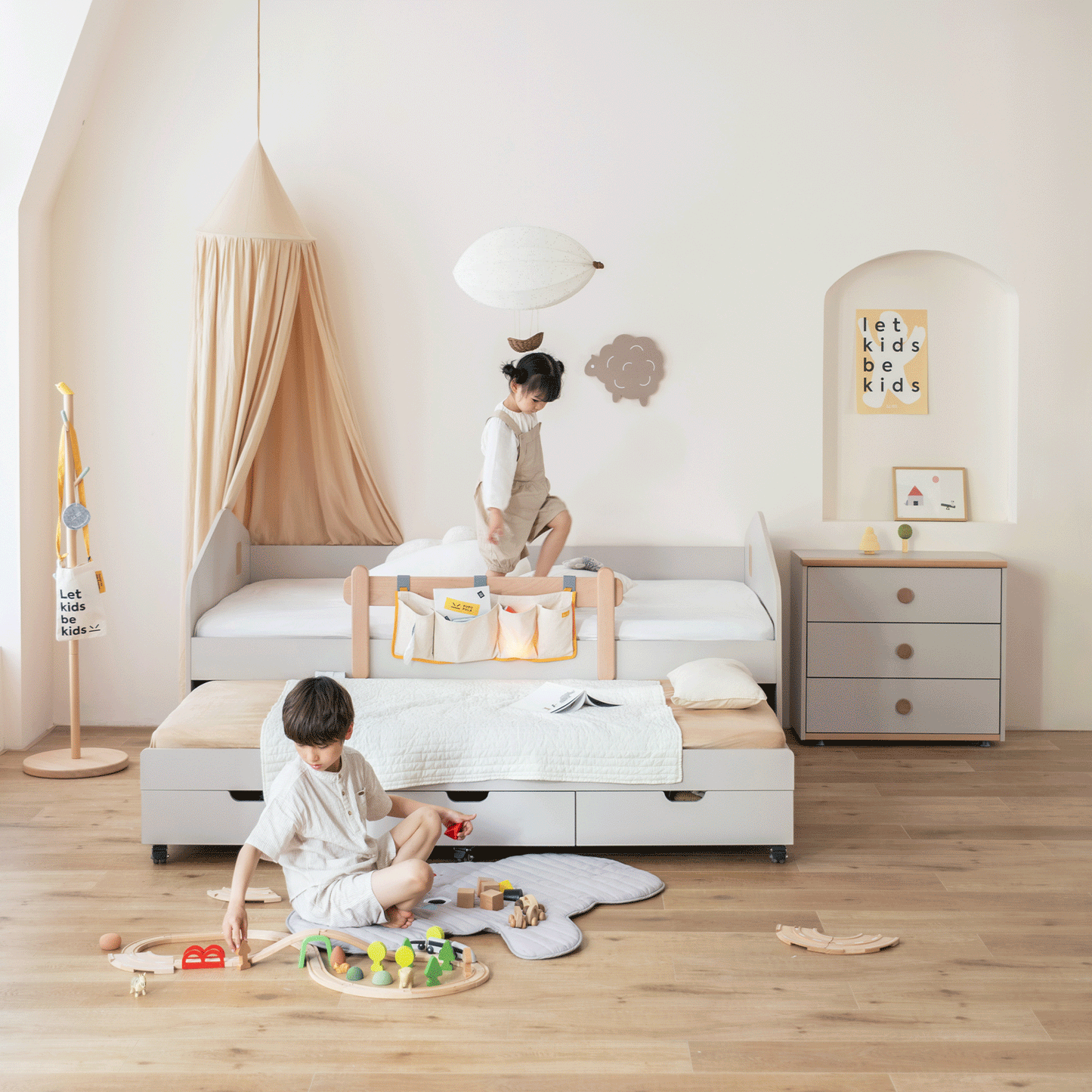 Pupupula Little House Trundle Bed