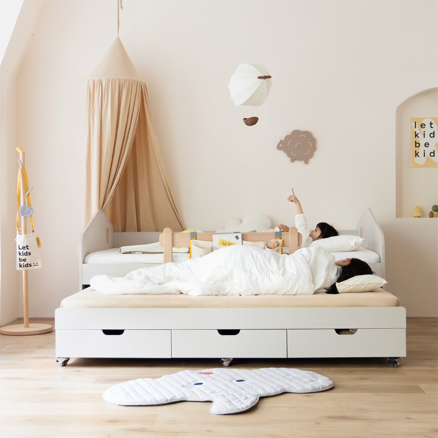 Pupupula Little House Trundle Bed