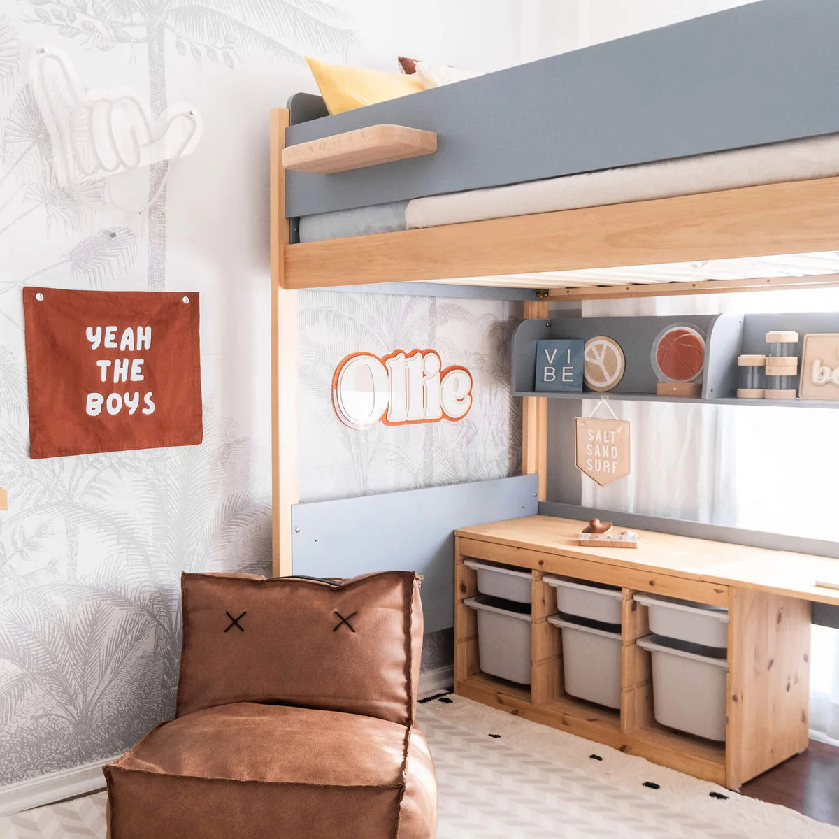 Natty King Single Loft Bed With Storage Staircase