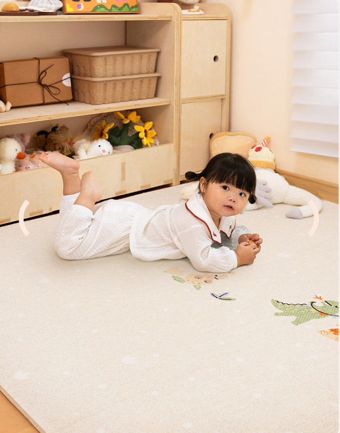 Dinosaur Parade Machine Washable Kids Rug