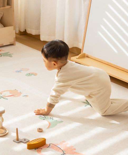Dino Village Machine Washable Kids Rug