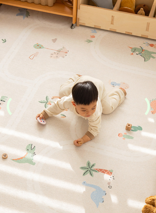 Dino Village Machine Washable Kids Rug