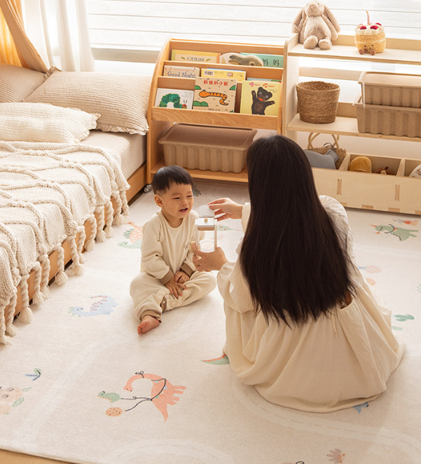 Dino Village Machine Washable Kids Rug