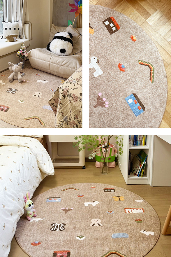 Farmer's Market Machine Washable Kids Rug