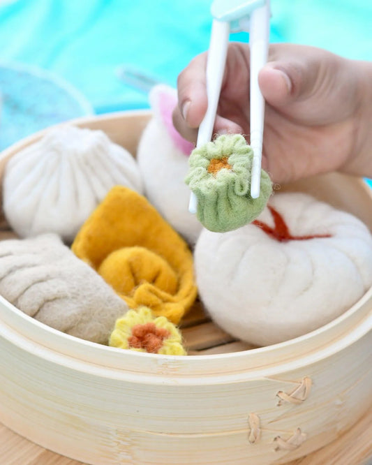 Tara Treasures Felt Dim Sum Yum Cha Play Food Set