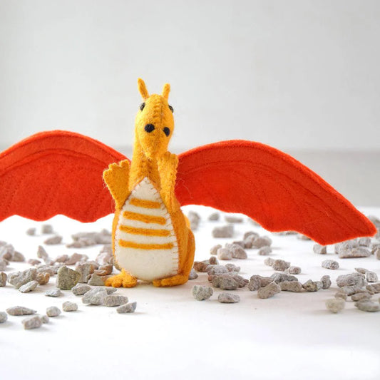 Tara Treasures Felt Dragon Toy - Orange