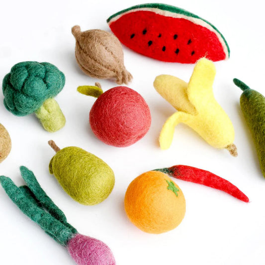 Tara Treasures Felt Vegetables and Fruits Set B - 11 pieces