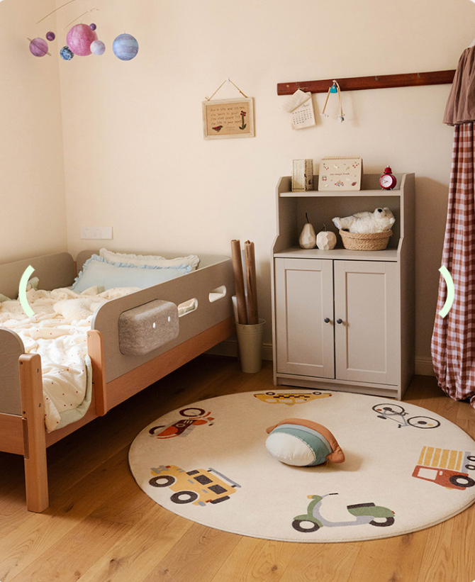 Little Vehicle Machine Washable Rug