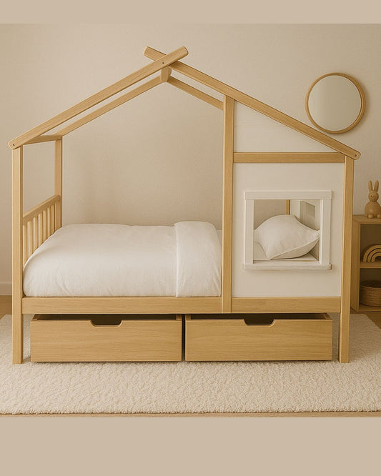 Neo Cottage Super Single Bed with Cabin