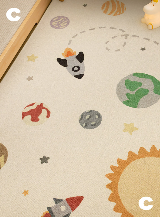 Outer Space Machine Washable Rug