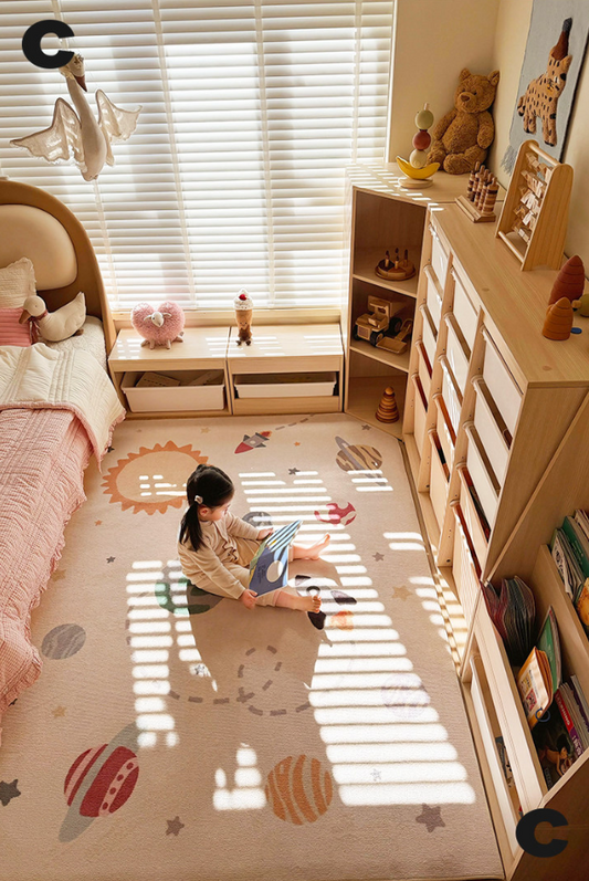 Outer Space Machine Washable Rug