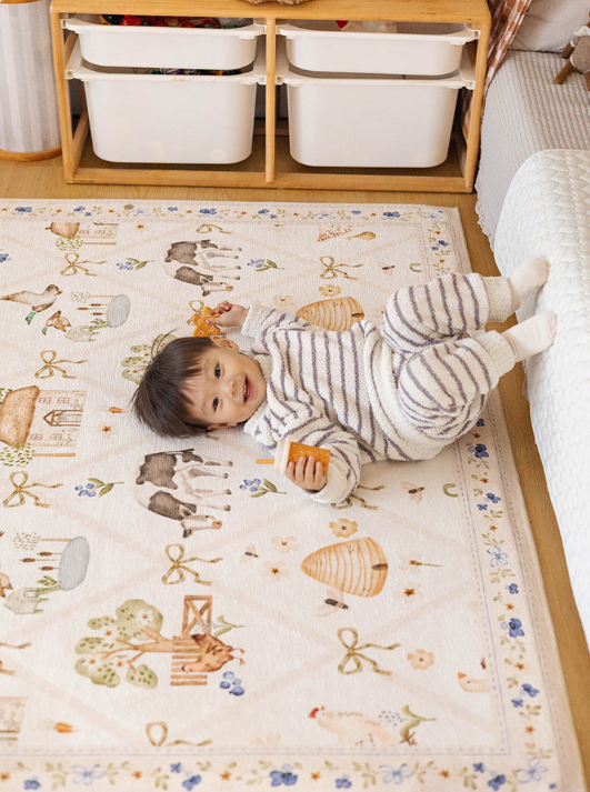 Party in the Farm Machine Washable Rug