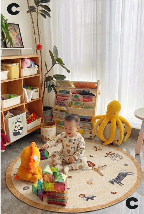 Safari Paradise Machine Washable Rug