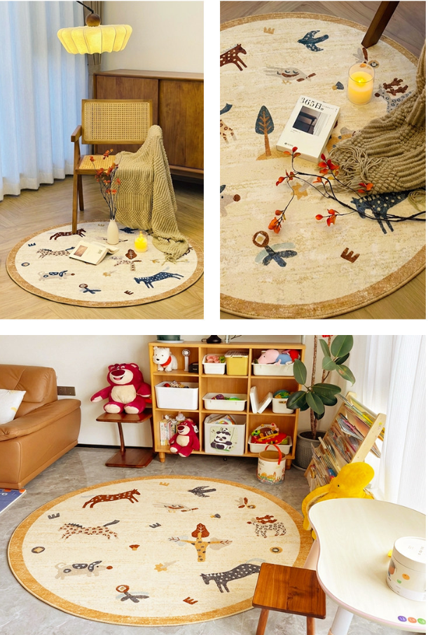 Safari Paradise Machine Washable Rug