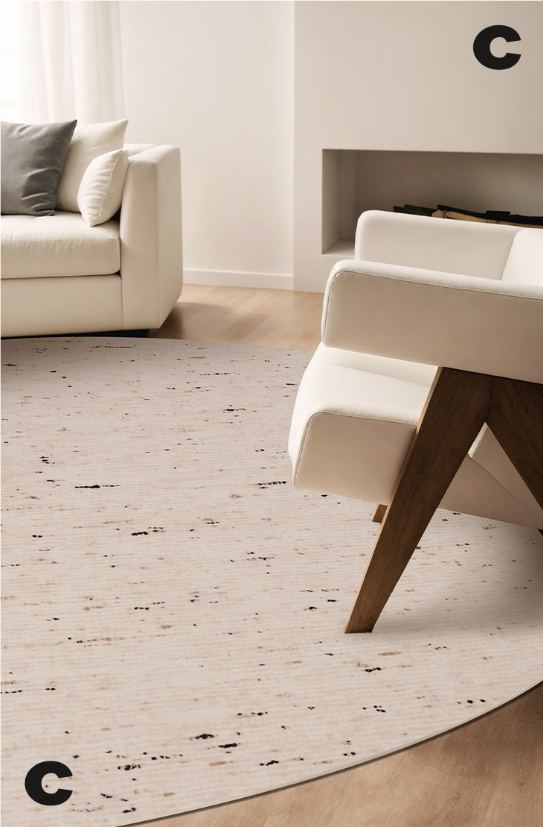Soft Speckled Machine Washable Rug