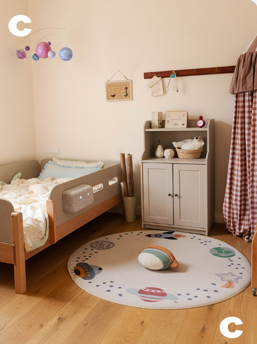 Space Explorer Machine Washable Rug