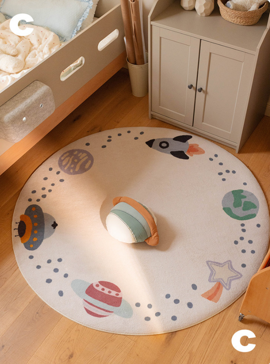 Space Explorer Machine Washable Rug