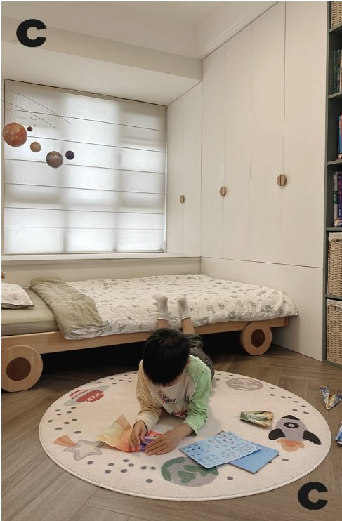 Space Explorer Machine Washable Rug
