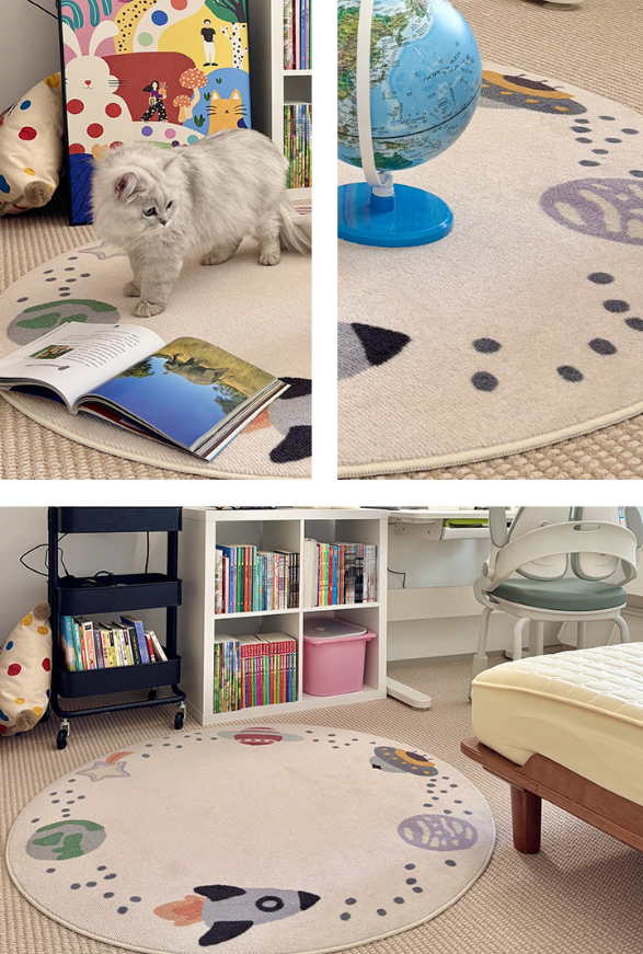 Space Explorer Machine Washable Rug