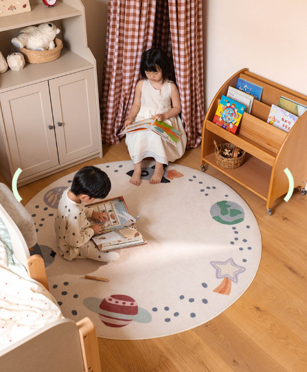 Space Explorer Machine Washable Rug